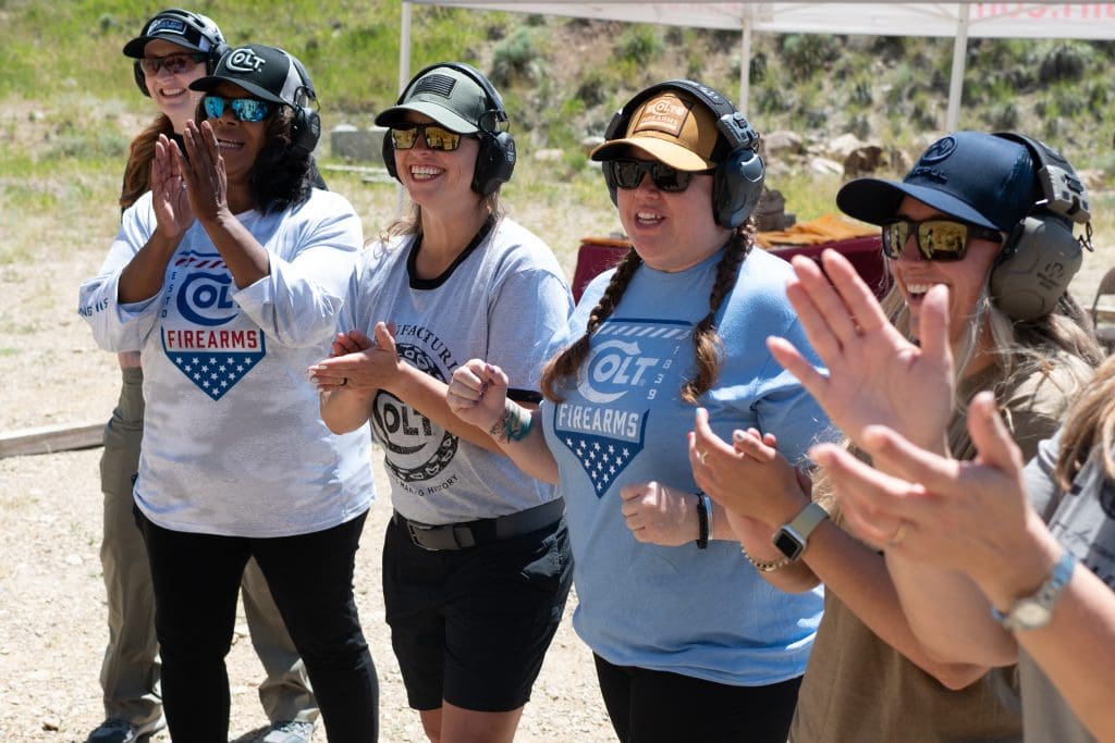 competition shooting women having fun